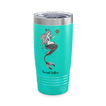 Load image into Gallery viewer, Mermaid Goddess Stainless Steel Ringneck Travel Tumbler, 20oz | Tumblers | Mermaid Gift | Ocean | Beach Gifts | Pack for the Beach |
