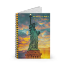 Load image into Gallery viewer, Statue of Liberty 'Enlighten The World' Notebook | Freedom | Shine | Shine Your light | Inspirational Notebook Gifts | Journals
