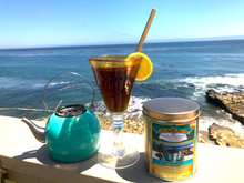 Load image into Gallery viewer, Enlighten Me...® Tea: PARADISE ISLAND (Fruity Black Tea) ...Gift Tin with inspirational secret scroll messages
