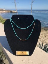 Load image into Gallery viewer, Turquoise / Gold toned Bead Necklace/ Bracelet