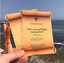 Load image into Gallery viewer, Enlighten Me... ® TWILIGHT TEA (Relax & Refresh) - Gift Tin with secret scroll inspirational messages