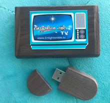 Load image into Gallery viewer, 'The Little Box Of Enlightenment' - 32GB USB Wood Flash Drive in wood box (with bonus videos)