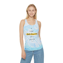 Load image into Gallery viewer, Santa Cruz Tie Dye Racerback Tank Top  - 'A Little Santa Cruz, CA Goes A Long Way' | California Dreaming tee
