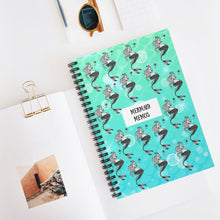 Load image into Gallery viewer, ['Mermaid Memos']:  Turquoise Mermaid, Spiral Lined Notebook  | Ocean | Beach themed gifts |  Notebook gifts |  Mermaid gifts |
