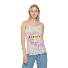 Load image into Gallery viewer, Santa Cruz Tie Dye Racerback Tank Top  - 'A Little Santa Cruz, CA Goes A Long Way' | California Dreaming tee
