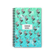 Load image into Gallery viewer, ['Mermaid Memos']:  Turquoise Mermaid, Spiral Lined Notebook  | Ocean | Beach themed gifts |  Notebook gifts |  Mermaid gifts |
