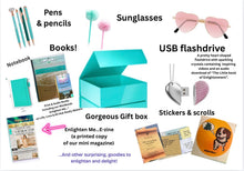 Load image into Gallery viewer, [Enlighten Me… ® Gift Sets]: Goodie Bags + Gift Boxes filled with stationary, books, multimedia and more

