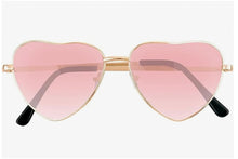 Load image into Gallery viewer, [Enlighten Me… ® Sunnies]:  Rose-tinted, Heart-Shaped Sunglasses
