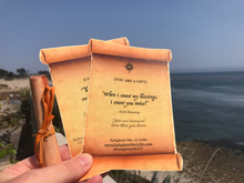Load image into Gallery viewer, 'Enlighten Me...  Tea' Gift Box of Redwood Rush Chai + Twilight Tea (2 pack) ...with inspirational secret scroll messages.
