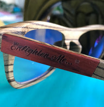 Load image into Gallery viewer, 'Enlighten Me...®Sunnies':  'Night Shades'  Eco Wood Blue-Blocking glasses.
