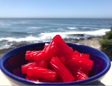 Load image into Gallery viewer, Enlighten Me...® Candy:  Gift tin of Aussie Style Red Licorice (A pot of Sunshine)...with inspirational secret scrolls
