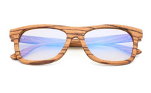 Load image into Gallery viewer, 'Enlighten Me...®Sunnies':  'Night Shades'  Eco Wood Blue-Blocking glasses.
