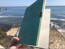 Load image into Gallery viewer, 'Moments of Enlightenment'™ - Turquoise/ Teal Vegan Leather Journal Notebook (from Enlighten Me...® Books) + USB memory stick
